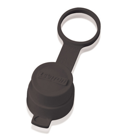 Leviton 26W-B Cap for Locking Plug, 20 Amp, Wetguard IP66 - BLACK