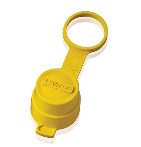 Leviton 26W Cap for Locking Plug, 20 Amp, Wetguard IP66 - YELLOW