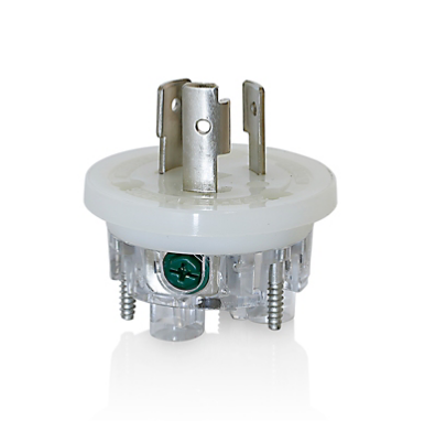 Leviton 26W47-IN 20 Amp, 125 Volt, NEMA L5-20P, 2P, 3W, Replacement Interior for Locking Plug, For use with Wetguard device only