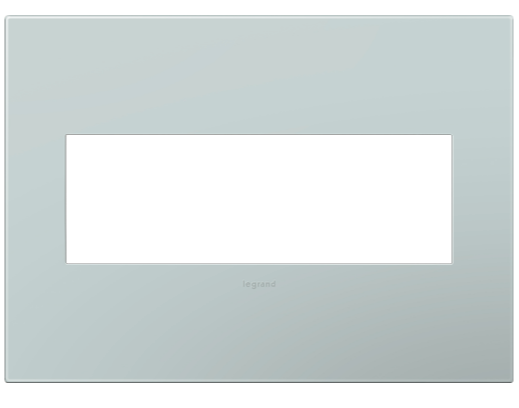 Legrand AWP3GBL4 Adorne 3-Gang Screwless Wall Plate, Pale Blue Finish