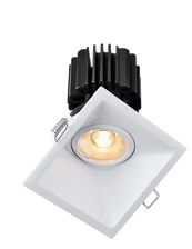 Lotus LED Lights L3G-SST-WH Trim for Tangra 3" Gimbal Square Sloped Thin, White Finish