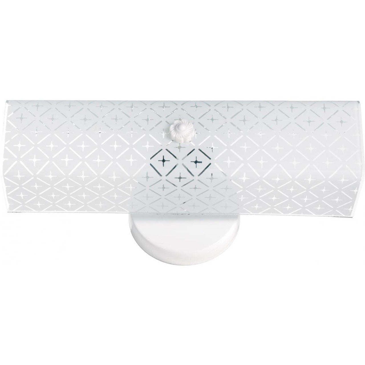 Nuvo SF76-276 1 Light 14" Vanity Light Fixture, Diamond "U" Channel Glass, White Finish