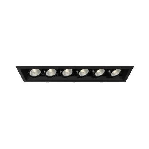 Eurofase Lighting TE166A-01 LED Recessed Light with Trims, 6-Light, PAR20, Wattage 200W, Voltage 120V, Black/Black