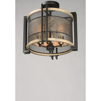 Maxim Lighting 27560BKBWAB Boundry Flush Mount Ceiling Light - Installed View