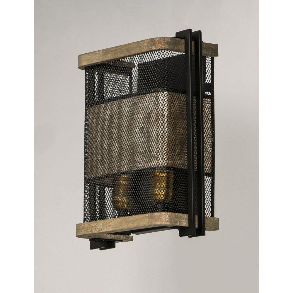Maxim Lighting 27562BKBWAB Boundry 2 Light Wall Sconce - Side Angle View