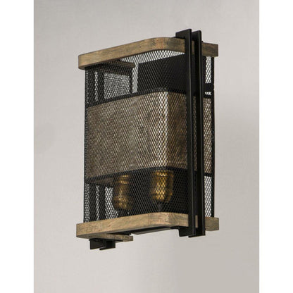 Maxim Lighting 27562BKBWAB Boundry 2 Light Wall Sconce - Side Angle View