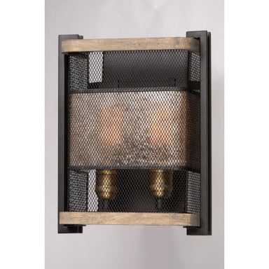 Maxim Lighting 27562BKBWAB Boundry 2 Light Wall Sconce - Front View