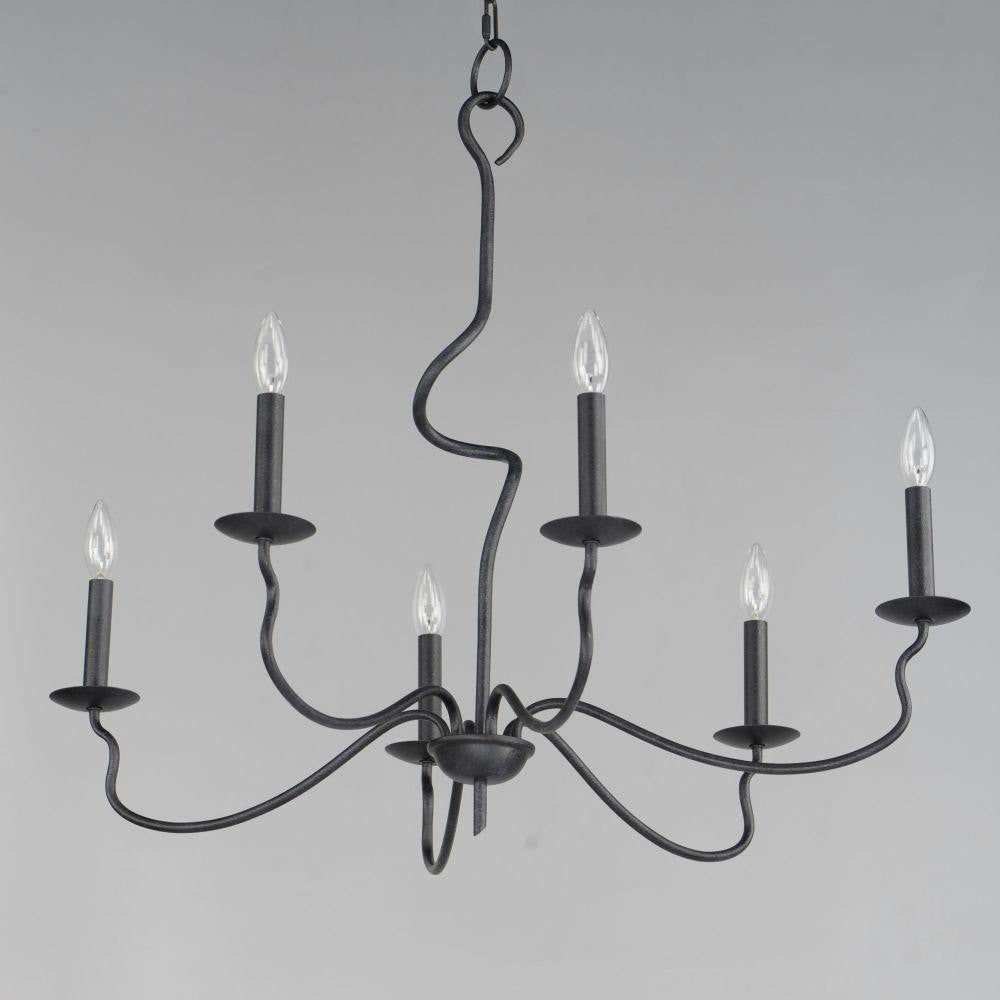 Maxim Lighting 27706BO Padrona Black Oxide Chandelier - Angle View