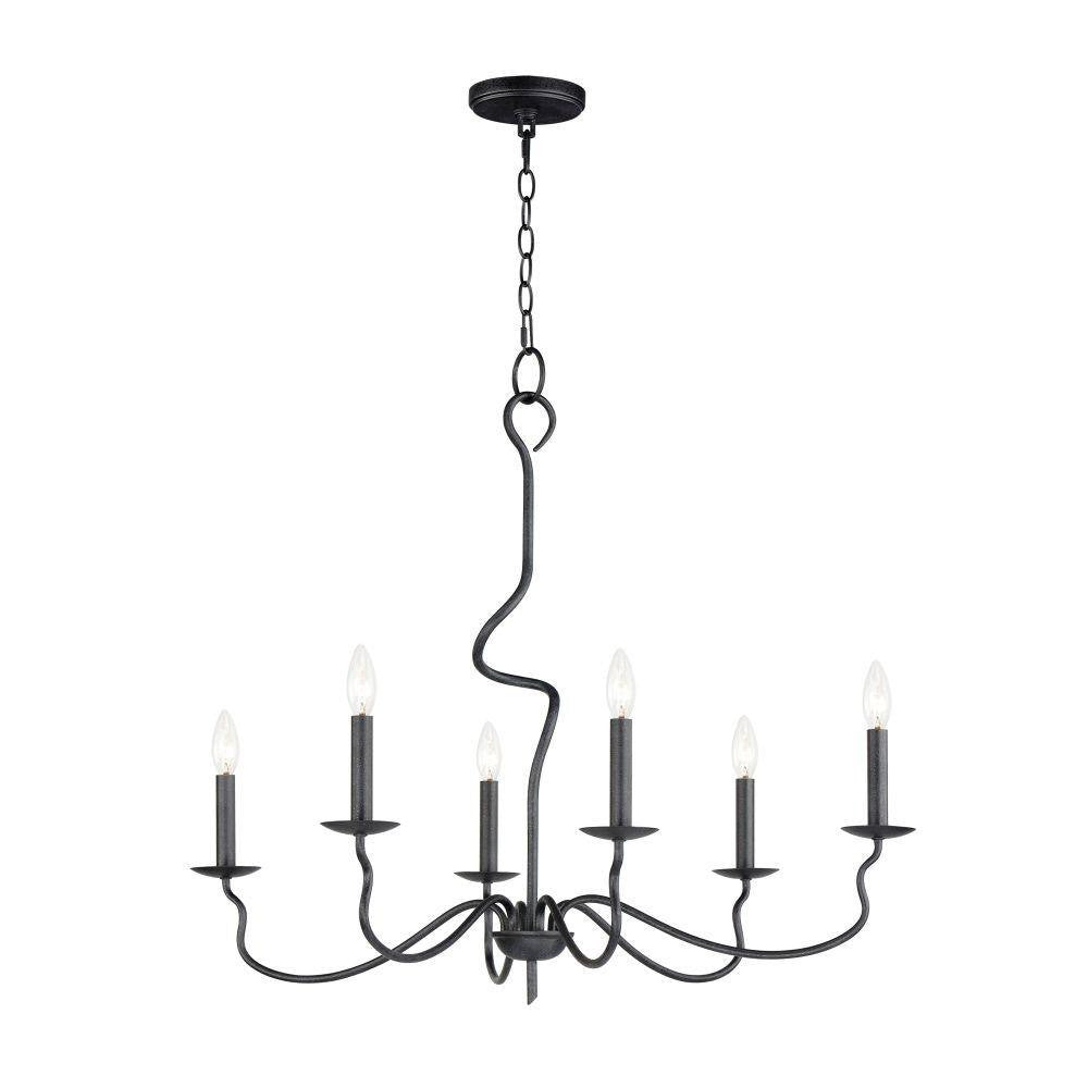Maxim Lighting 27706BO Padrona 6 Light Black Oxide Chandelier Ceiling Light