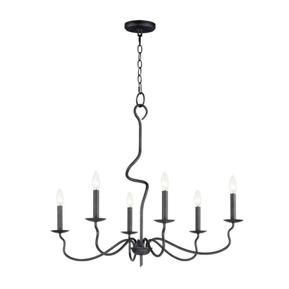 Maxim Lighting 27706BO Padrona 6 Light Black Oxide Chandelier Ceiling Light