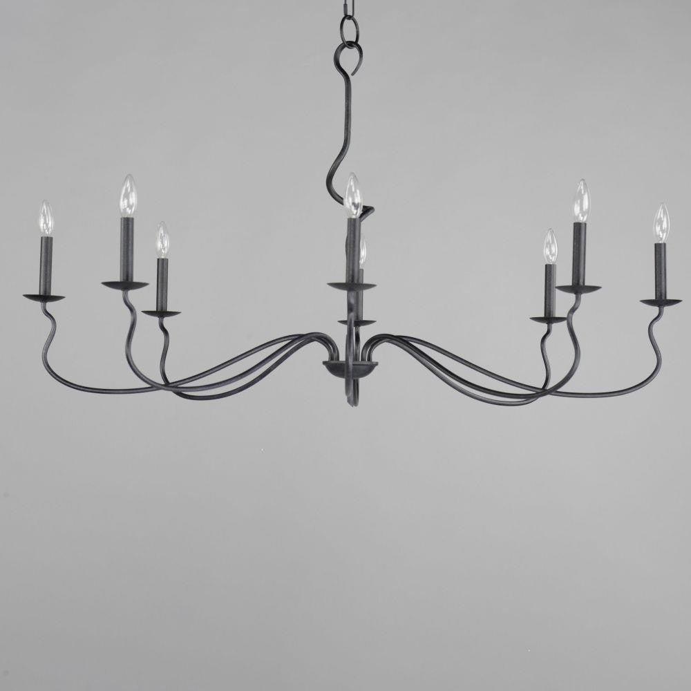 Maxim Lighting 27708BO Padrona 8 Light Black Oxide Chandelier - Angled Detail View