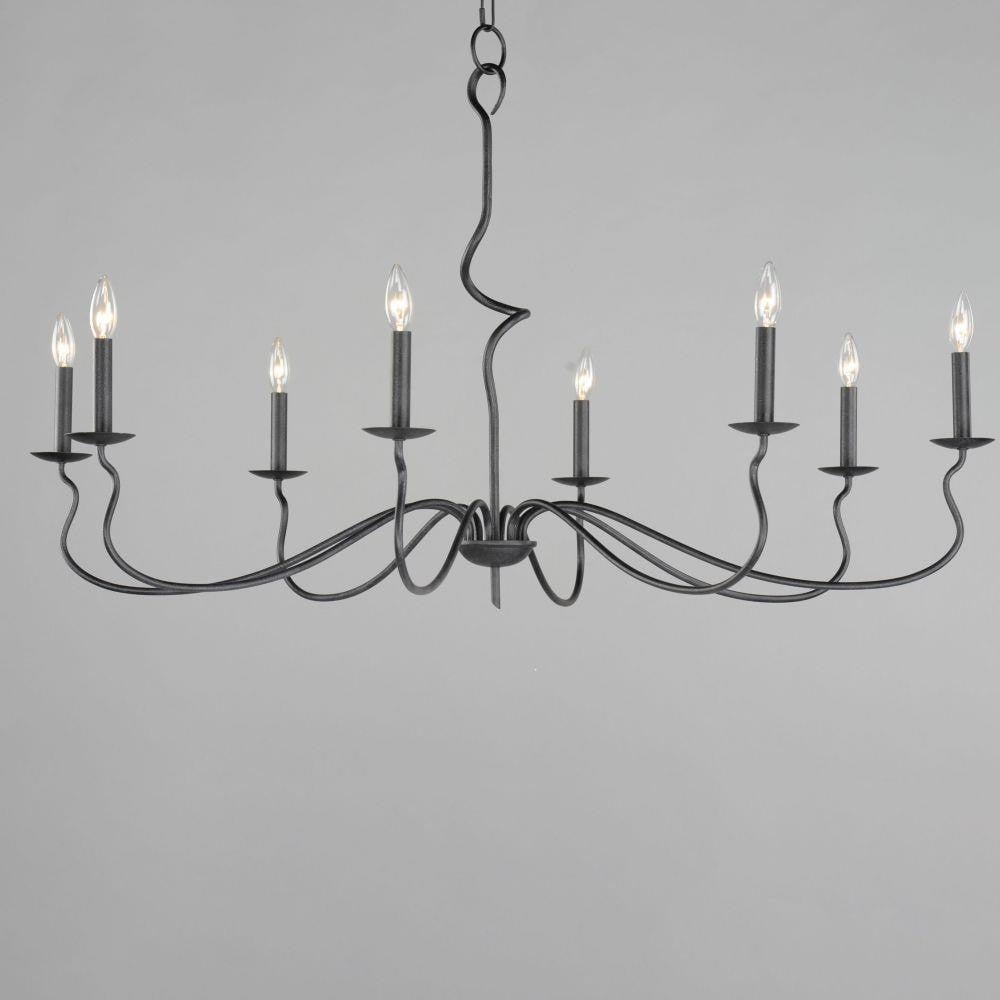 Maxim Lighting 27708BO Padrona 8 Light Black Oxide Chandelier - Front Profile View