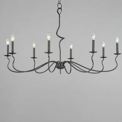 Maxim Lighting 27708BO Padrona 8 Light Black Oxide Chandelier - Front Profile View