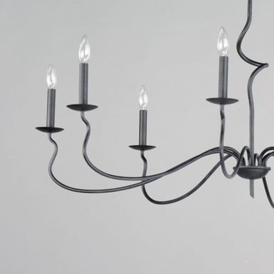 Maxim Lighting 27708BO Padrona 8 Light Black Oxide Chandelier - Close-Up of Candelabra Arms