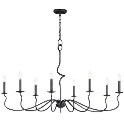 Maxim Lighting 27708BO Padrona 8 Light Black Oxide Chandelier - Full View on White Background