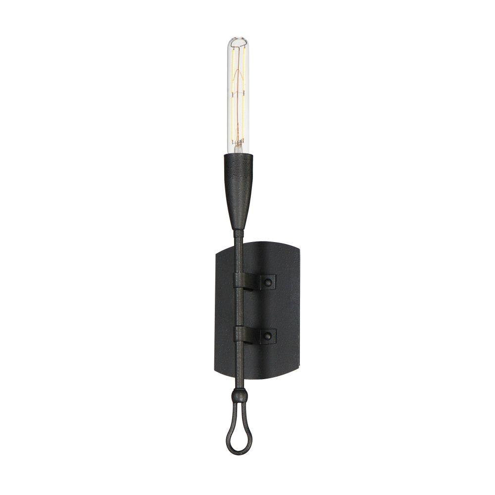 Maxim Lighting 27710AR Pioneer 1 Light Anthracite Wall Sconce on White Background
