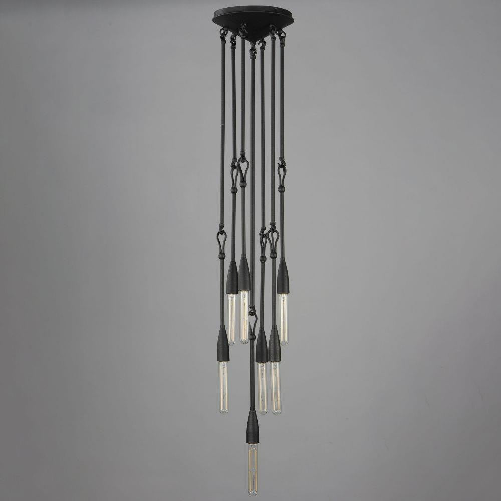Maxim Lighting 27716AR Pioneer 7 Light Anthracite Pendant Ceiling Light - Full View
