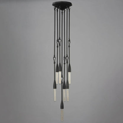 Maxim Lighting 27716AR Pioneer 7 Light Anthracite Pendant Ceiling Light - Full View