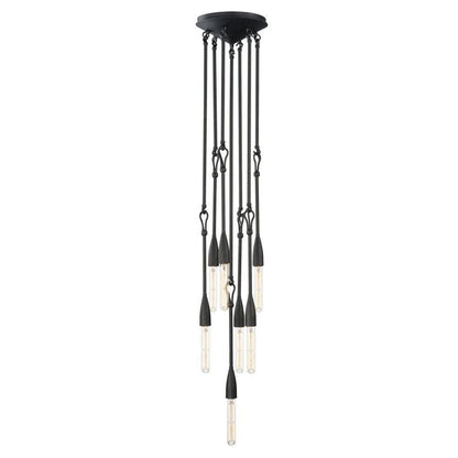 Maxim Lighting 27716AR Pioneer 7 Light Anthracite Pendant - White Background