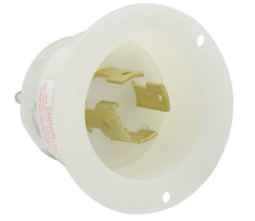 Leviton 2775 30A, 347/600 Vol, Flanged Inlet Locking Receptacle, Industrial Grade