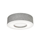 AFX Lighting MCF1932MB-GY Montclair 2 Light 12 Inch Drum Flush Mount In Grey With White Bottom Acrylic Diffuser