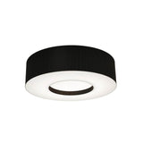 AFX Lighting MCF1932MB-BK Montclair 2 Light 12 Inch Drum Flush Mount In Black With White Bottom Acrylic Diffuser