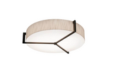 AFX Lighting APF1932MBES-JT Apex 3 Light 21 Inch Flush Mount In Espresso With Jute Shade-White Bottom Acrylic Diffuser