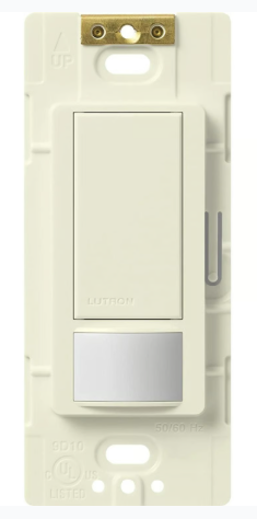 Lutron MS-VPS2-BI Maestro Vacancy Sensor with Switch Single Pole 120V / 2A, Biscuit Finish