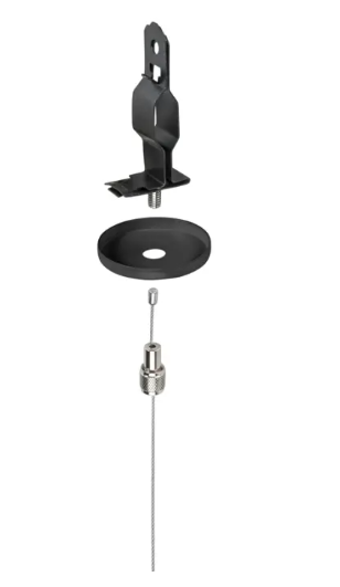 Keystone KT-LALED-2CC-2-NF-KIT-B 2" Circular Canopy Cover Non-Feed Kit, T-Bar Mount, Black