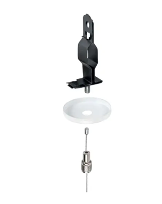 Keystone KT-LALED-2CC-2-NF-KIT 2" Circular Canopy Cover Non-Feed Kit, T-Bar Mount, White