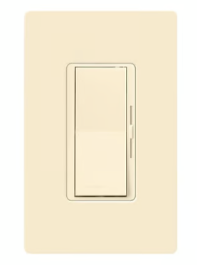 Lutron DVWCL-153PH-LA Diva 600W Incandescent, 150W CFL or LED Single Pole / 3-Way Dimmer with Wallplate, Light Almond