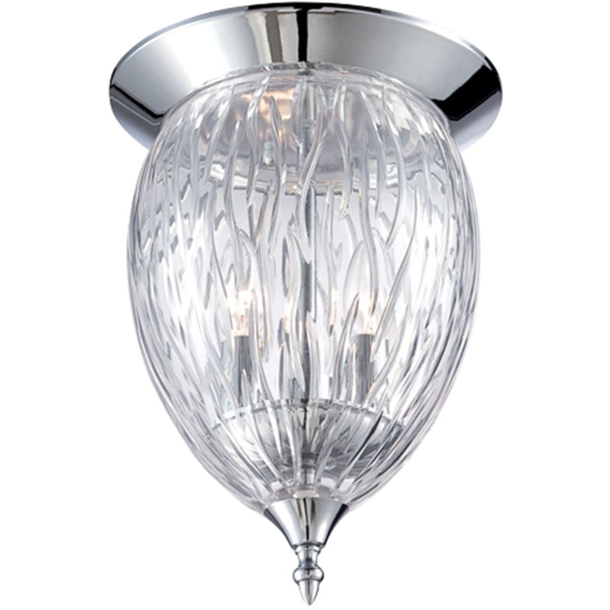 Eurofase Lighting 28043-010 Hazel Contemporary 13" 3 Lights Chrome Flush Mount Ceiling
