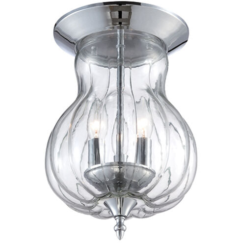 Eurofase Lighting 28046-011 Dupont 3 Light 9 inch Chrome Flush Mount Ceiling Light