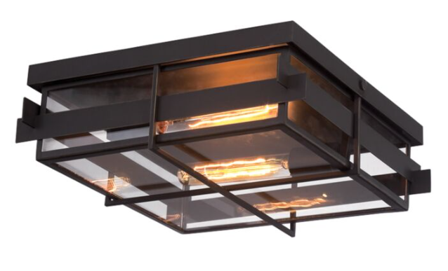 Eurofase Lighting 28055-013 Muller 2-Light Ceiling Mount Light, Bronze Finish