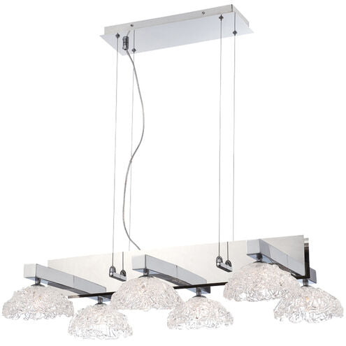 Eurofase Lighting 28137-016 Caramico 6 Light 21" Chrome Chandelier Ceiling Light