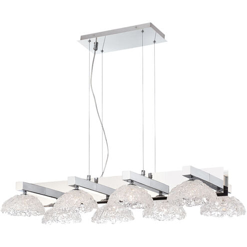 Eurofase Lighting 28138-013 Caramico 8 Light 21" Chrome Chandeliers Ceiling Light
