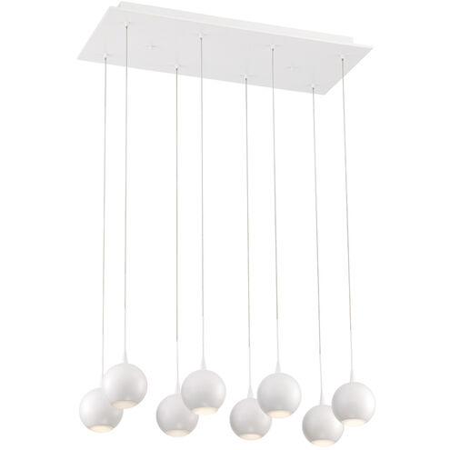 Eurofase Lighting 28169-017 Patruno LED 12 inch 8 Lights Matte White Chandelier Ceiling Light