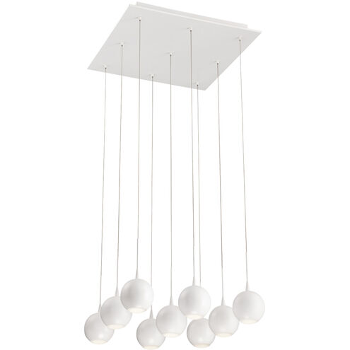 Eurofase Lighting 28170-013 Patruno LED 19" 9 Lights Matte White Chandelier Ceiling Light