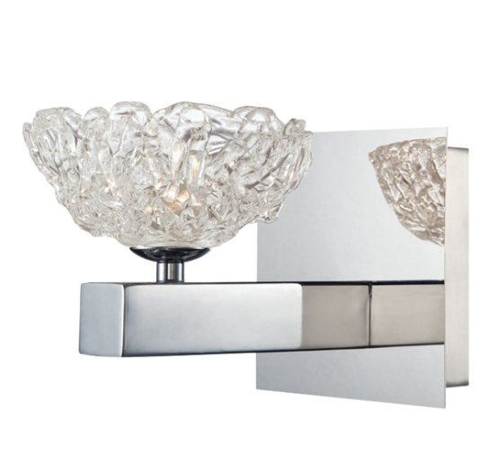 Eurofase Lighting 28199-014 Caramico 8 Inch. Armed Sconce Chrome Finish