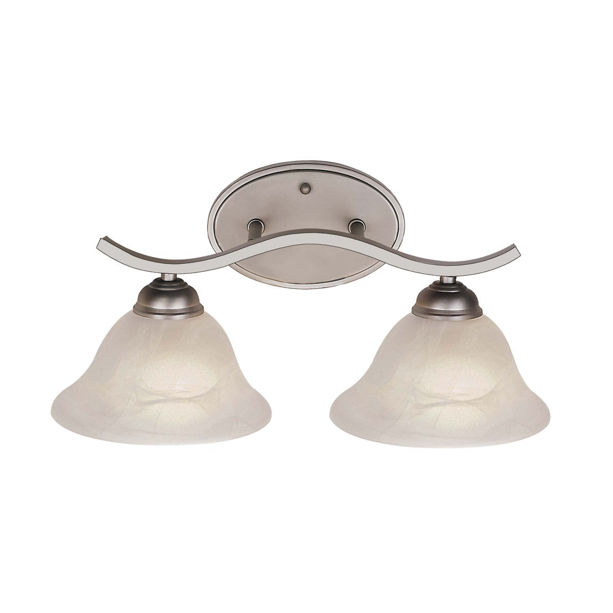Trans Globe Lighting 2826 BN Hollyslope 2 Light Brushed Nickel Bath Vanity Wall Light