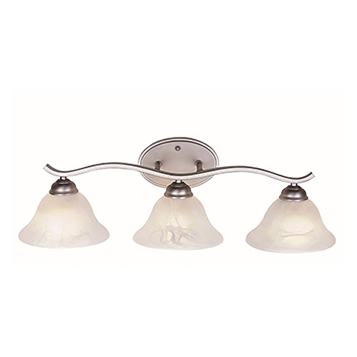 Trans Globe Lighting 2827 BN Hollyslope 3 light brushed nickel bath vanity wall light
