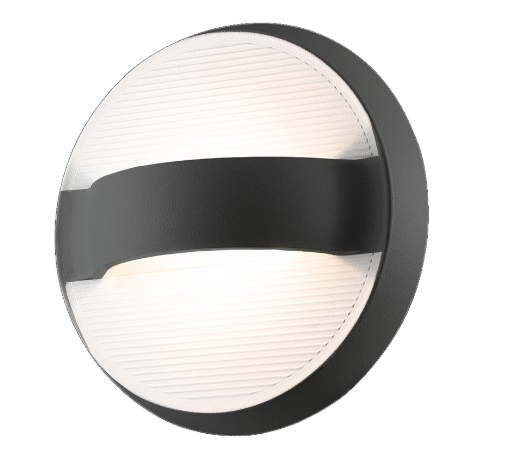Eurofase Lighting 28274-025 BAY - LED OUTDOOR WALL MOUNT - Graphite Grey Finish - Frost Pc - 120V - 7W - 220 Lumens - 3000K Warm White