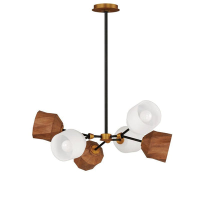 Maxim Lighting 28276DBZAB Akimbo 6 Light Dark Bronze Antique Brass Pendant Ceiling Light full view on white background