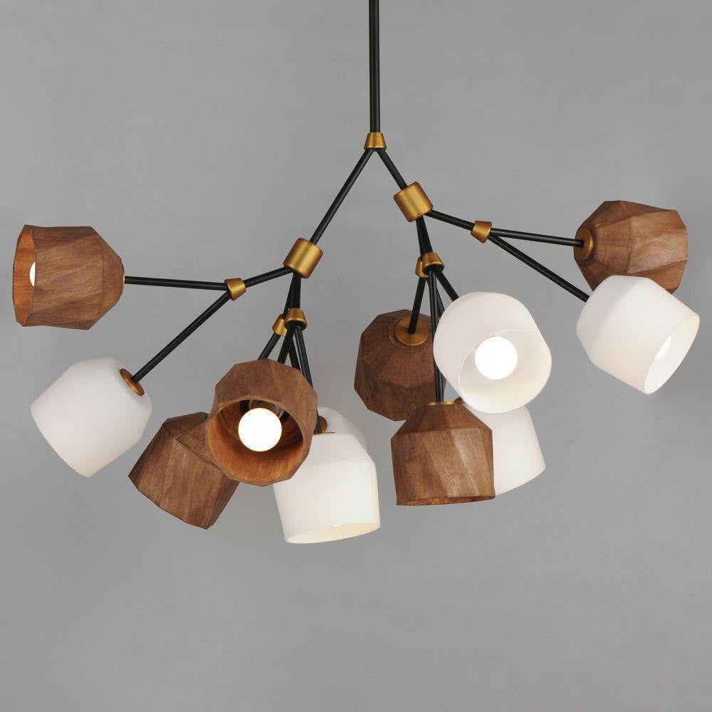 Maxim Lighting 28278DBZAB Akimbo Pendant close-up angle view lit