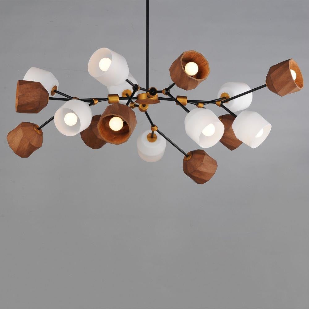 Maxim Lighting 28279DBZAB Akimbo Pendant - Angled View with Gray Background