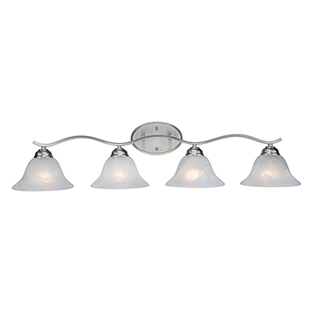 Trans Globe Lighting 2828 BN Hollyslope 4 Light 35 inch Brushed Nickel Bath Vanity Wall Light
