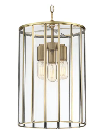 Eurofase Lighting 37085-018 Saville 3 Light 12" Wide Pendant Light, Wattage 60W, Brass Finish
