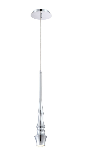 Eurofase Lighting 28405-017 Sano 3" Ceiling Pendant 1-Light, Chrome Finish