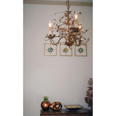 Maxim Lighting 2850EG Elegante Mini Chandelier Installed in Dining Room Lifestyle View