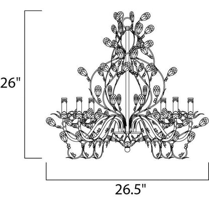 Maxim Lighting 2851OI Elegante Chandelier Dimensions - 26.5 inch Width x 26 inch Height